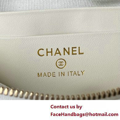 Chanel Grained Calfskin  &  Gold-Tone Metal Clutch with Chain Bag AP4000 White 2025